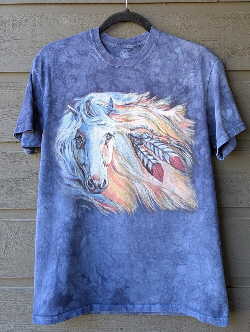 The Mountain War Horse Classic Cotton T-Shirt Size Medium